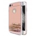 iPhone 7 4.7 - Luxury Electroplated Mirror Clear Slim TPU Soft Bumper Shock-Absorption Anti-Scratch Protective Phone Cover Case - Rose Gold